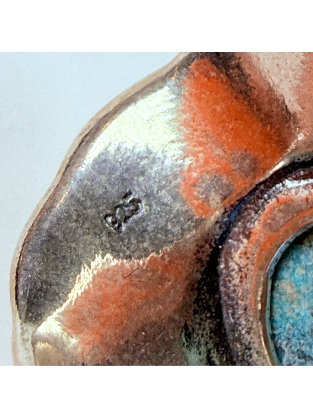 DIDAE 9.5CT Real Eliat Turquoise Sterling Silver Vintage Boho Saddle Israel Ring - Picture 8 of 12